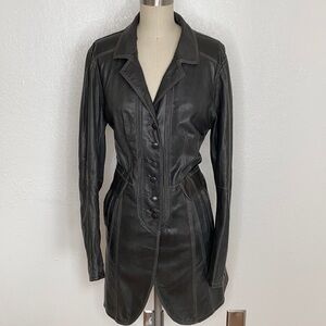 Gino’s vintage Y2K leather jacket